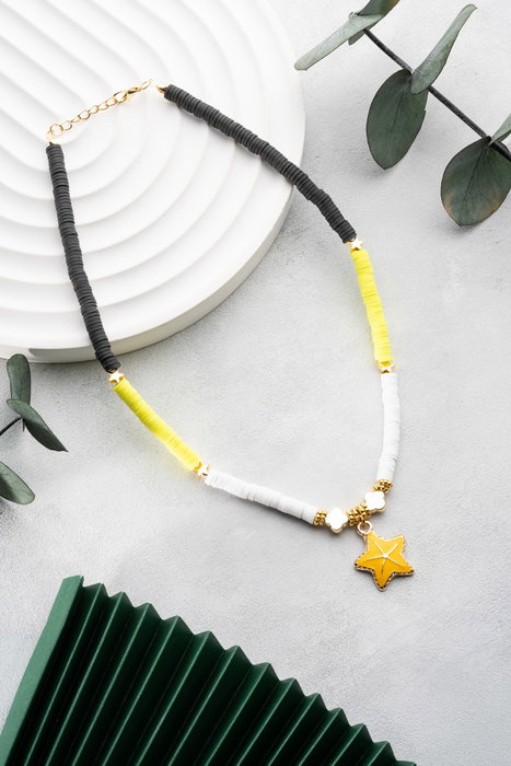 Heliophilia Silver Collar KL-0869 Multicolor con Colgante de Estrella